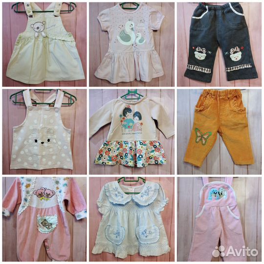 Вещи пакетом для девочки 68-80