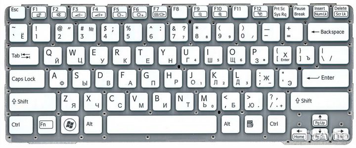 Клавиатура Sony vaio SVE14A2V1RB.RU3 серебристая