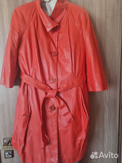 Кожаный плащ женский натуральная кожа