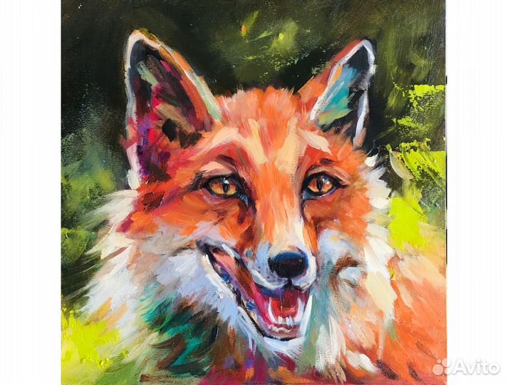 Стилизованная живопись с животными, масло