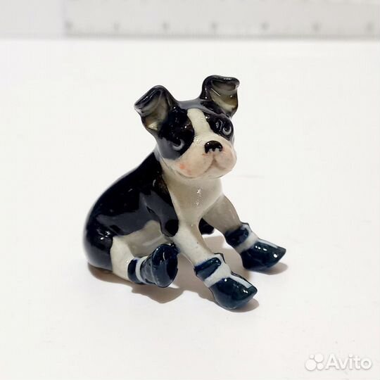 Фарфоровая статуэтка бульдог сидящий Франция