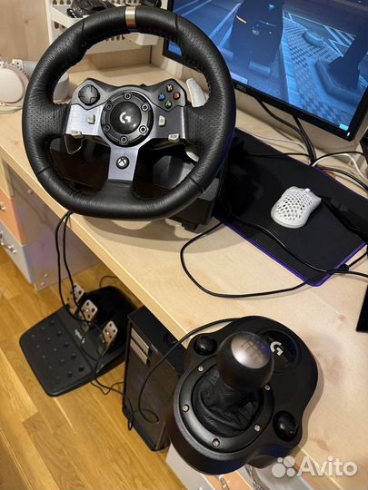 Игровой руль Logitech g920+кпп