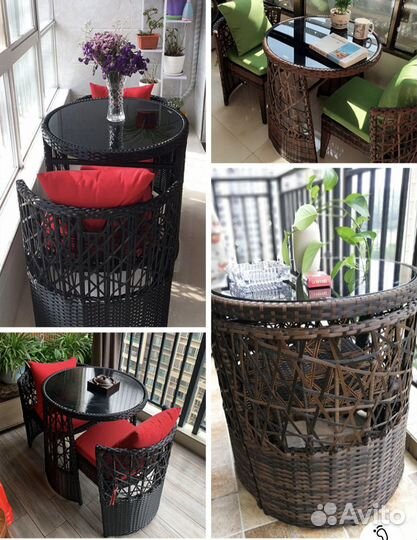 Садовая мебель, стол и стулья