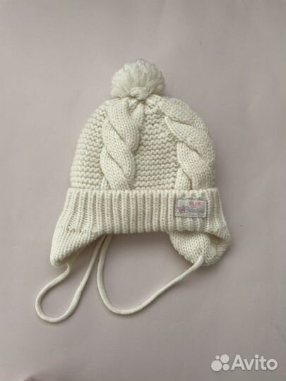 Комплект шапка манишка для девочки 44 46