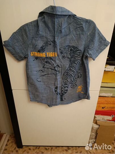 Джинсовая рубашка, летняя для мальчика