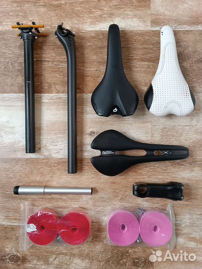 Велосипедное: седла, штыри, гидратор, насос