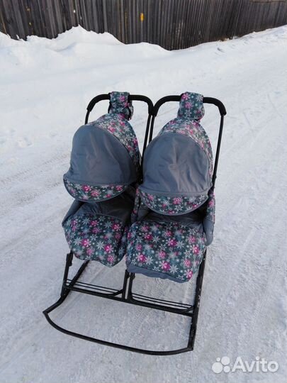 Санки коляска для двойни