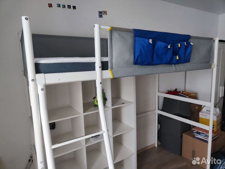 Кровать чердак IKEA + матрас + органайзер