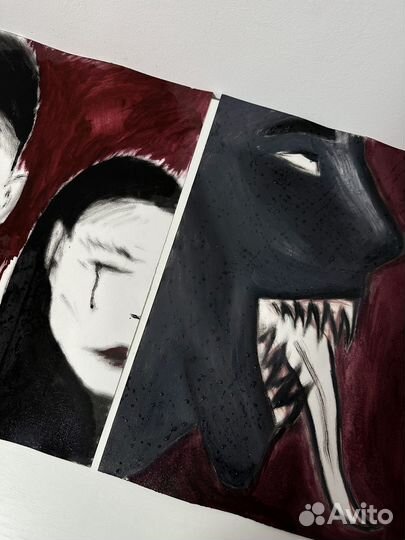 Серия мрачных картин маслом