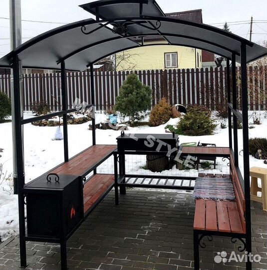 Мангал с крышей