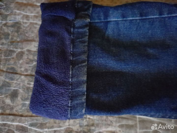 Джинсы утеплённые для мальчика рост 140
