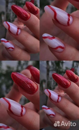 Маникюр покрытие гель лаком наращивание