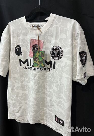 Футболка bape inter miami белая