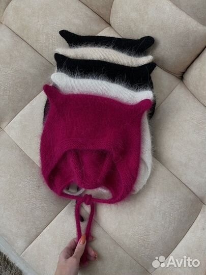 Шапка чепчик с ушками