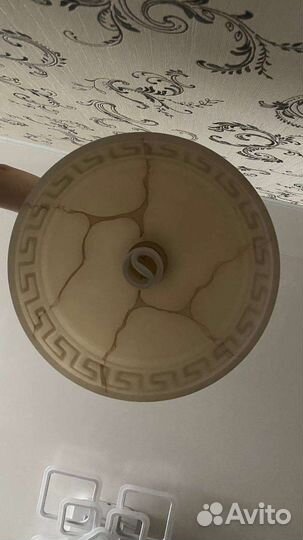 Подвес Этруска Е27х75Вт стекло/дерево