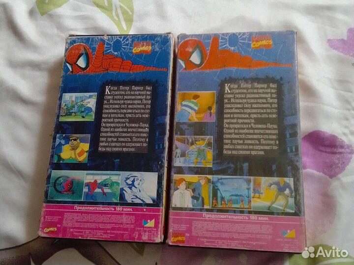 Видеокассеты.Человек паук.4 штуки