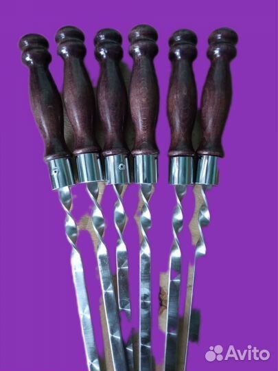 Шашлычный набор в кожаном чехле премиум