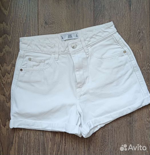 Шорты белые джинсовые