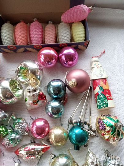 Елочные игрушки, гирлянды СССР