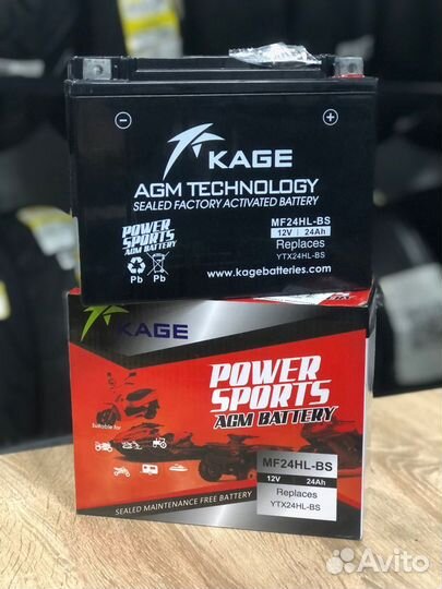 Аккумулятор мото AGM kage YTX24HL