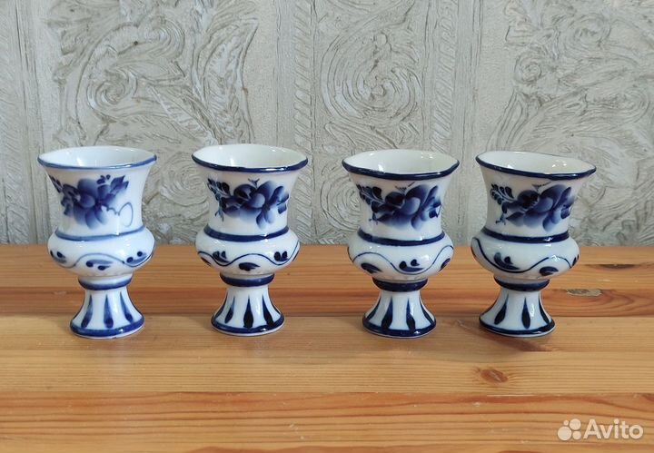 Рюмки Гжель. Винтаж