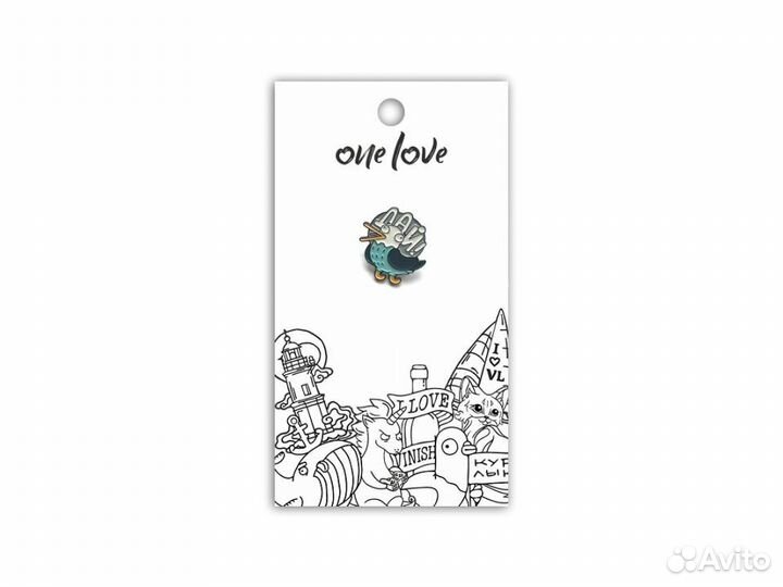 Металлический значок-пин One Love 