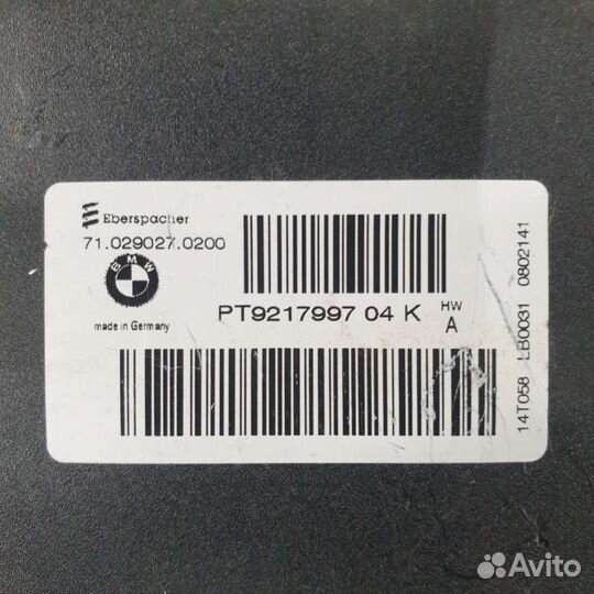 Электрический отопитель салона 6411 9217997 BMW 5 F10/F11/GTF07 0