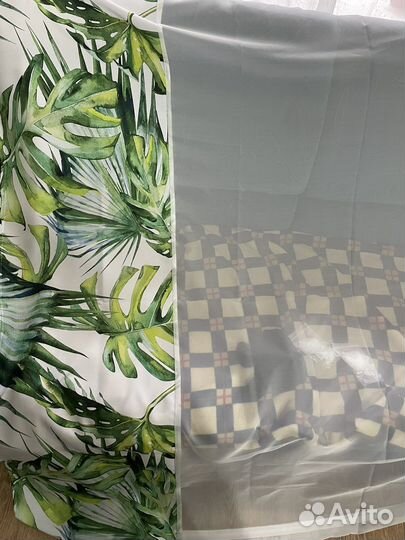 Новый комплект штор для кухни Тропики