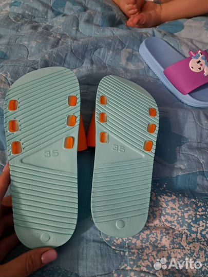 Шлёпки для девочки размер 34