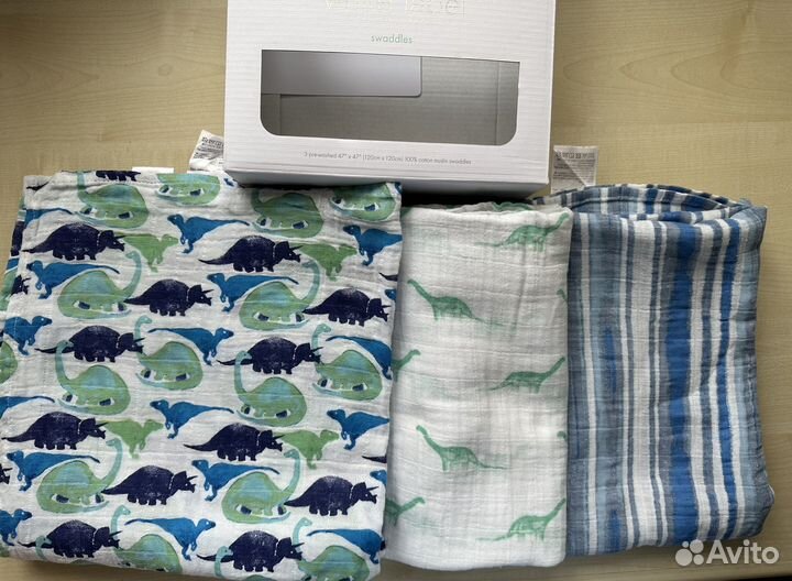 Комплект пелёнок Aden Anais, муслин, 3 шт