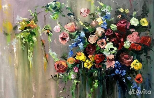 Красивая картина маслом на холсте 