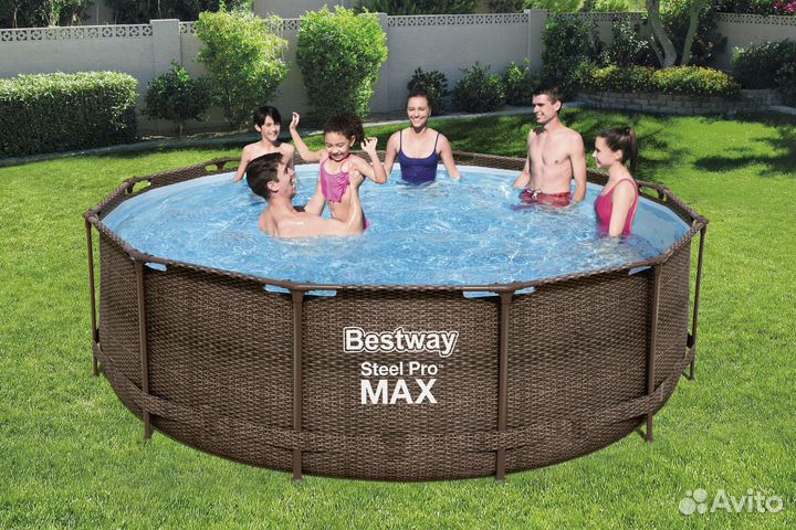 Каркасный бассейн 366х122 см Ротанг bestway