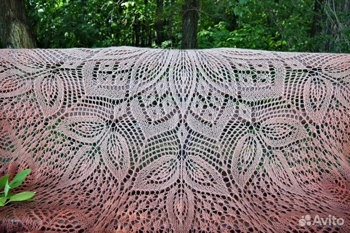 Шаль терракотовая