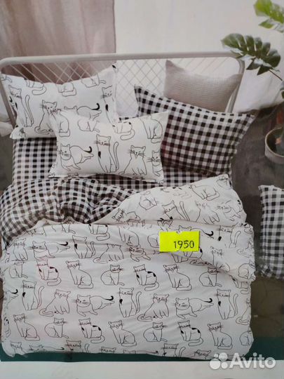 Евро простынь на резинке в комплекте