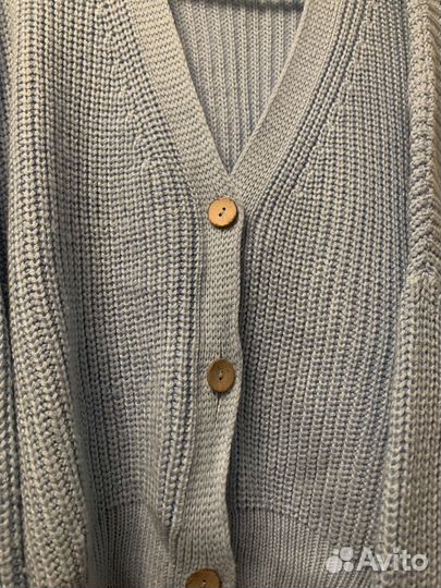 Кардиган женский голубой оверсайз