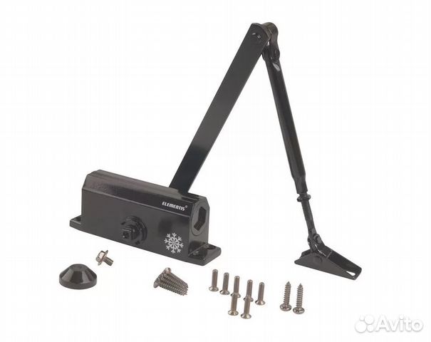 Доводчик дверной белый, черный, коричневый, серый