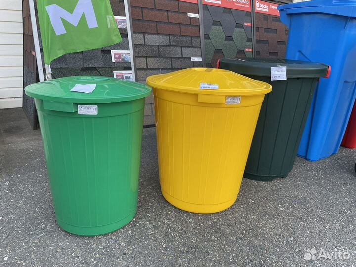 Пластиковый мусорный бак контейнер