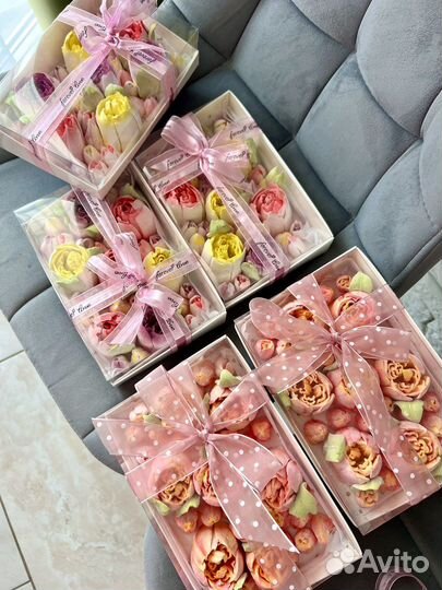 Букет из зефирных тюльпанов