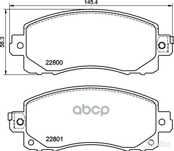 Колодки тормозные дисковые перед NP7017 NIS