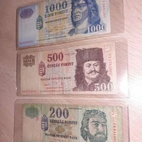 Коллекционные банкноты 200,500,1000 forint