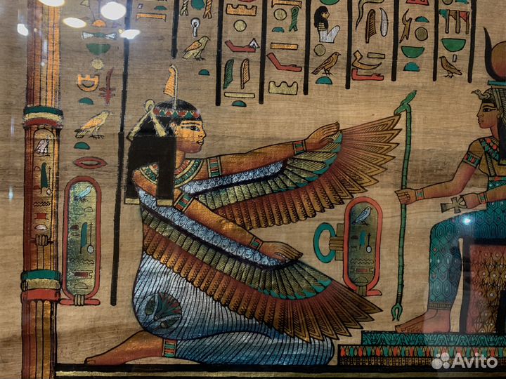 Египетский папирус картина в стекле