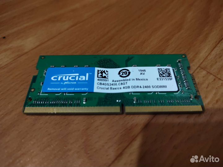 DDR4 для ноутбука 4GB sodimm