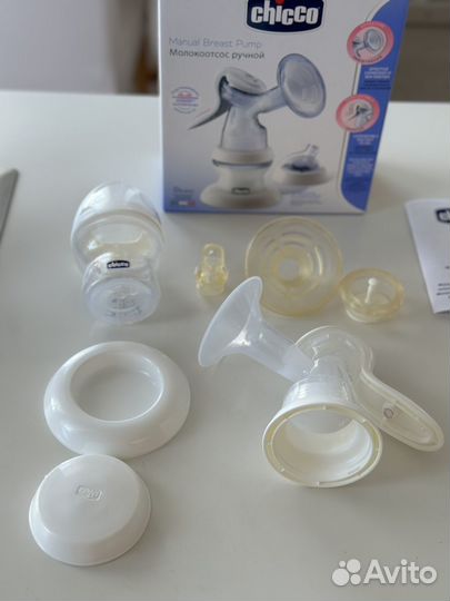Молокоотсос ручной chicco + пакеты