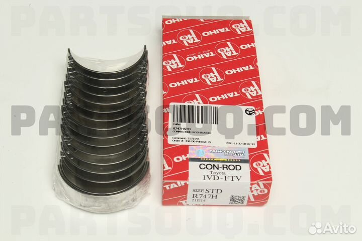 Вкладыши шатунные комплект std 1vdftv (R747hstd)