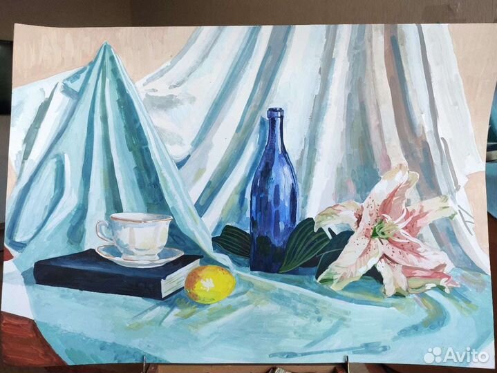 Картина гуашью