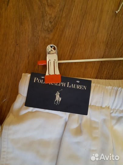 Polo ralph lauren шорты белые р-р L