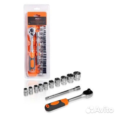 Набор головок с трещоткой 3/8