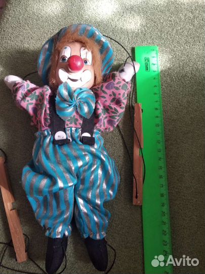 Кукла марионетка клоун