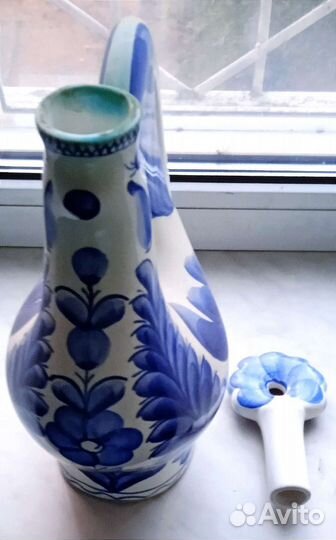 Зик/Конаково,70-ые.Кувшин Петух/38 см