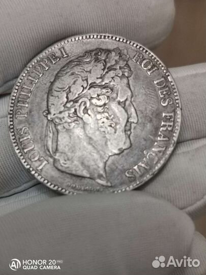 5 Франков 1833 и 1868 Франция, серебро